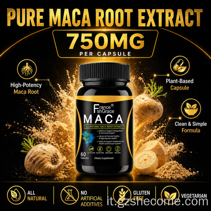 Pillole per l'ingrandimento del pene di Shecome Capsule di maca nera Energia